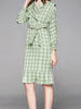Long sleeve dress wedding guest cocktail party graduation homecoming plaid PTRYTLYQ740