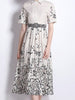Midi dress short sleeve wedding guest cocktail party homecoming floral office PSIMGSG24261