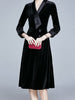 Black dress long sleeve wedding guest midi prom cocktail party homecoming JLKERR52068405