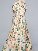 Floral dress long sleeve Boho wedding guest prom cocktail party maxi yellow JLTESS3941