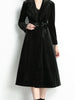 Black dress long sleeve midi wedding guest prom cocktail party beading formal JLTESS4452
