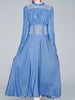 Blue dress long sleeve maxi wedding guest prom cocktail party formal JLKERR3195138617