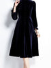 Blue long sleeve dress wedding guest prom cocktail party vintage homecoming JLKERR881989701