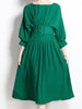 Midi with sleeve dress green red wedding guest prom cocktail party homecoming JLTESS4757