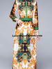 Long sleeve wedding guest maxi cocktail party prom yellow cocktail party floral PBANU486