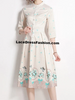 Midi dress with sleeve wedding guest cocktail party graduation butterfly PSIMGSG231510