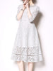 Lace white dress wedding guest with sleeves prom cocktail party homecoming formal JLTRYTLYQ_321